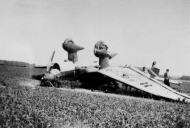 Asisbiz Junkers Ju 87 Stuka crash site Tips over on landing a German bomber Junkers Ju 87.